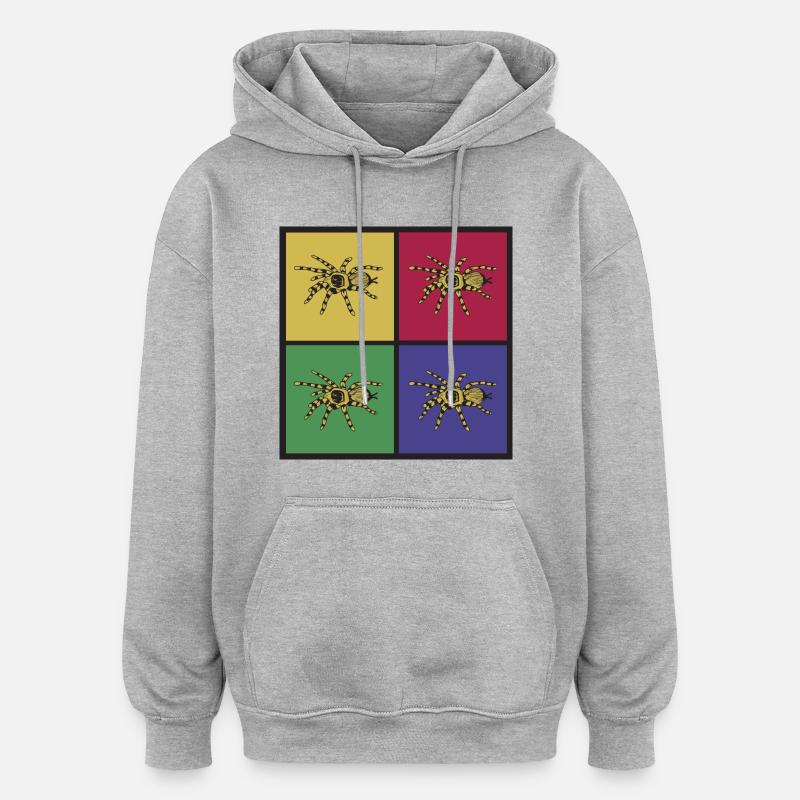Pop art spider tarantula - Oversized Unisex Hoodie - heather grey