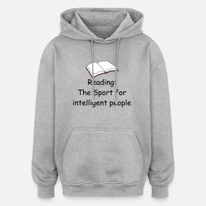 Lire - Sweat à capuche oversize unisexe - gris chiné