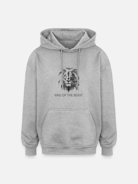 The king - Oversized Unisex Hoodie - heather grey
