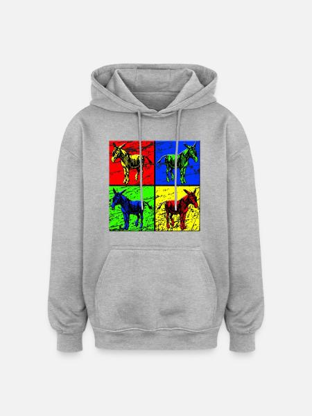 ass - Oversized Unisex Hoodie - heather grey