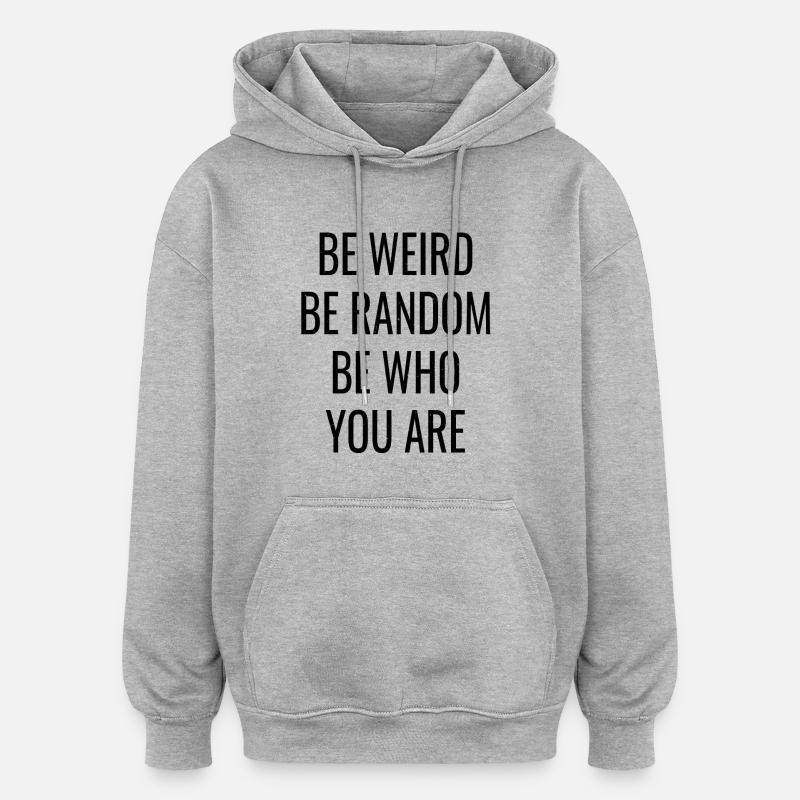 Les énonciations disent bizarre - Sweat à capuche oversize unisexe - gris chiné