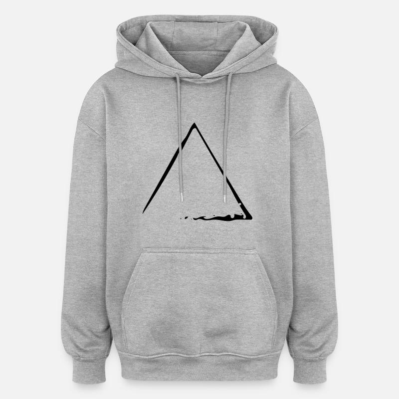 Élément feu - Sweat à capuche oversize unisexe - gris chiné