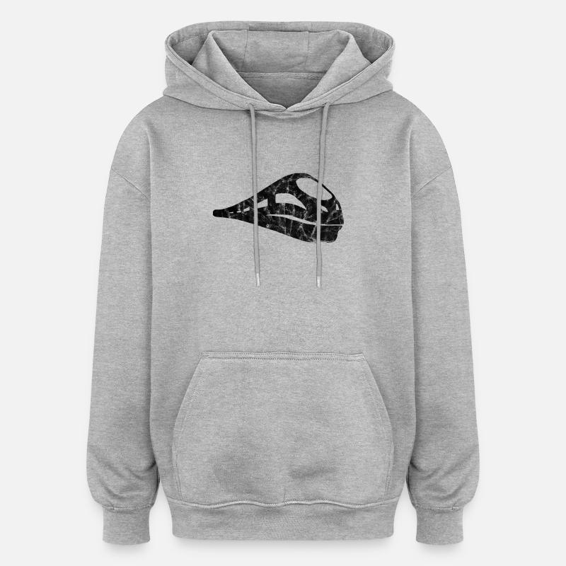 Train - Sweat à capuche oversize unisexe - gris chiné