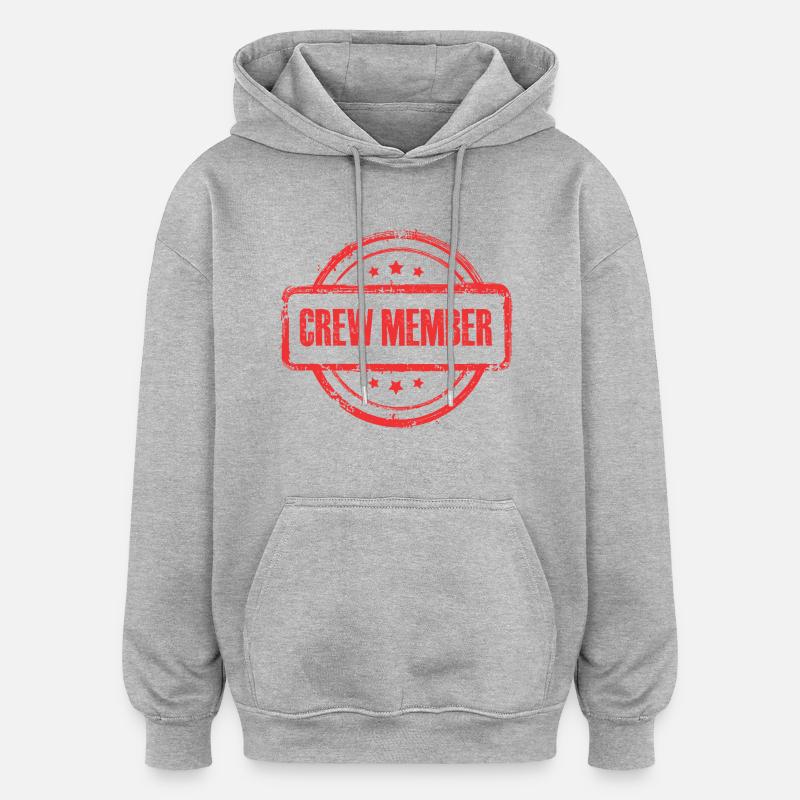 Tampon de l’équipage - Sweat à capuche oversize unisexe - gris chiné