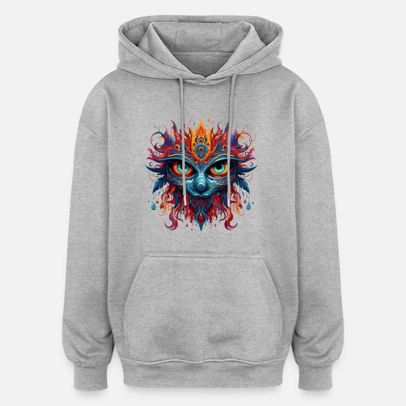 Masque de Mysticisme - Sweat à capuche oversize unisexe - gris chiné