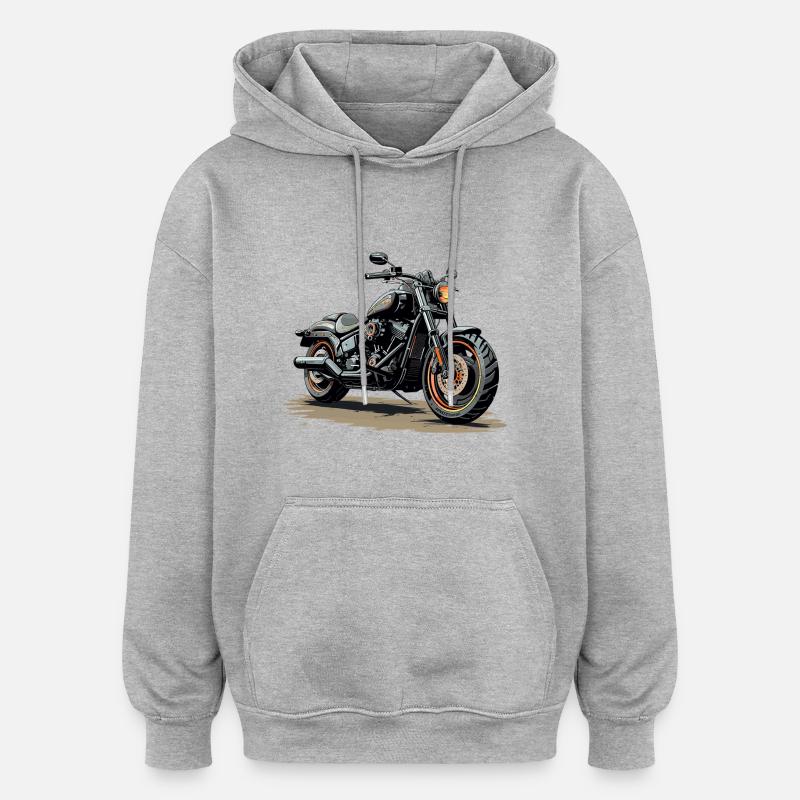 Roi de la route - Sweat à capuche oversize unisexe - gris chiné