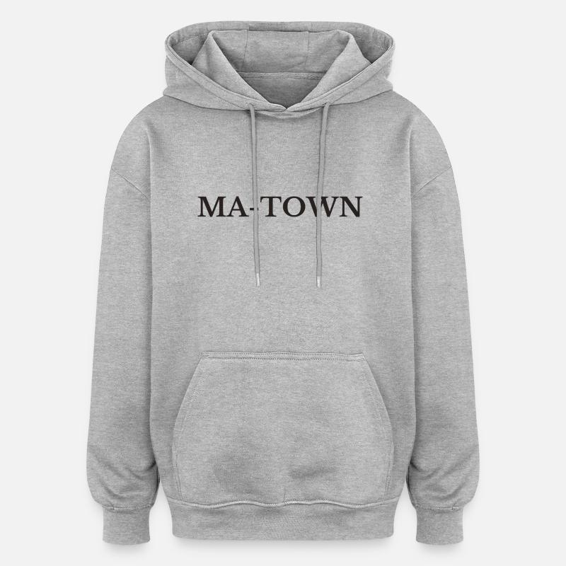 Mannheim, MA-Town - Sweat à capuche oversize unisexe - gris chiné