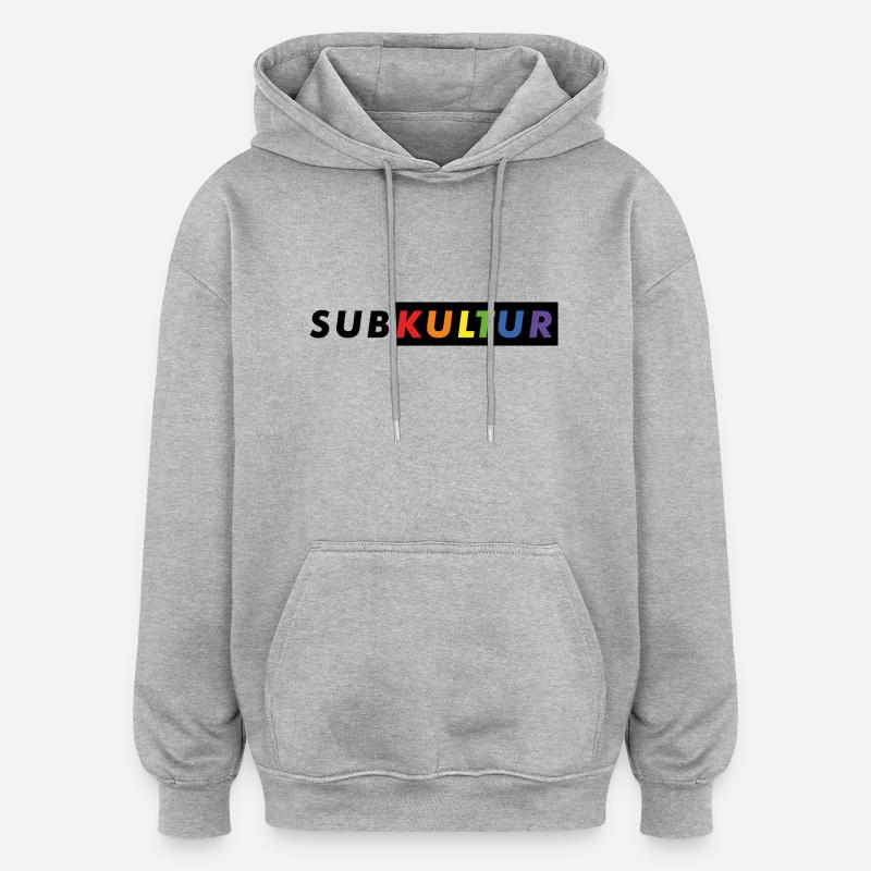 Subkultur Logo CSD#2 - Oversized Unisex Hoodie - Grau meliert