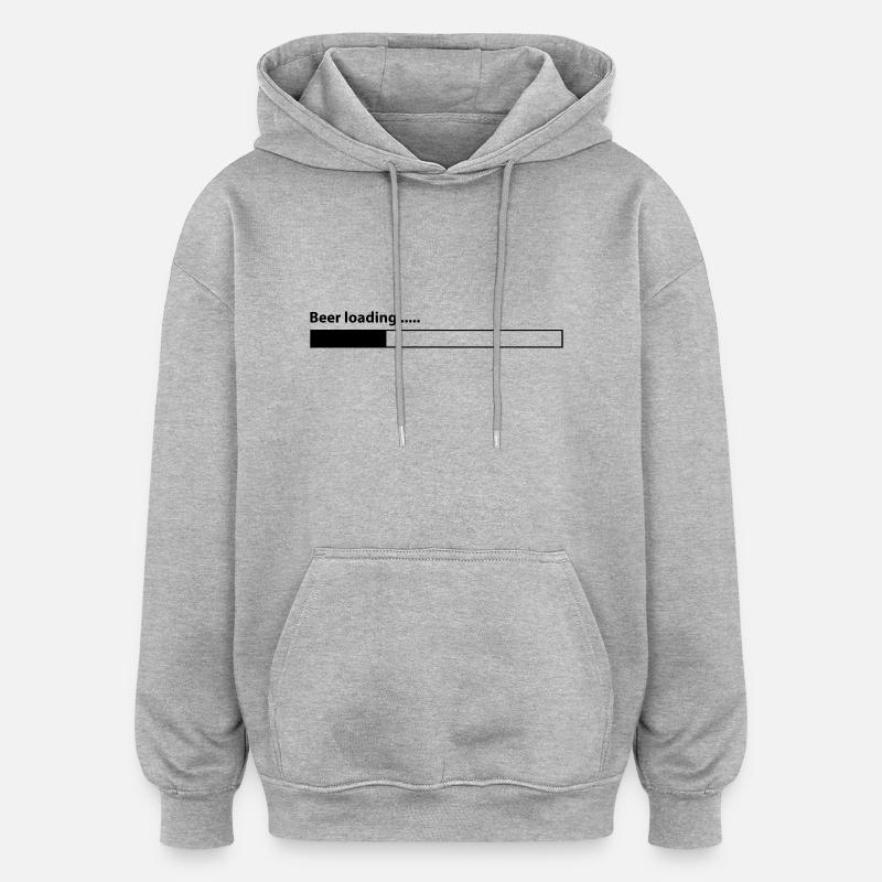 Beer loading - Oversized Unisex Hoodie - Grau meliert