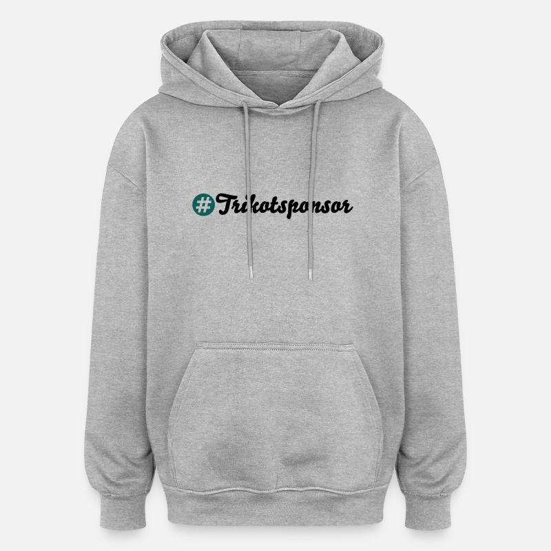 Trikotsponsor - Oversized Unisex Hoodie - Grau meliert