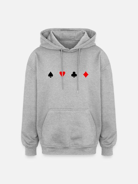 Map Icons - Oversized Unisex Hoodie - heather grey