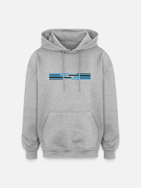 Many lines pattern - Oversized Unisex Hoodie - heather grey