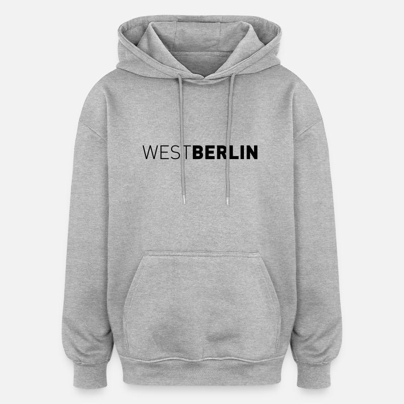 Westberlin - Oversized Unisex Hoodie - Grau meliert