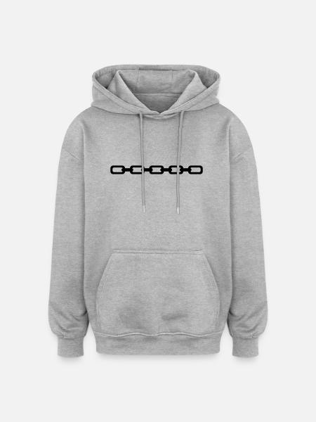 Kette - Oversized Unisex Hoodie - Grau meliert