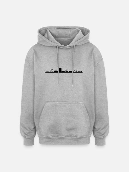 Skyline - Oberhausen - Oversized Unisex Hoodie - Grau meliert