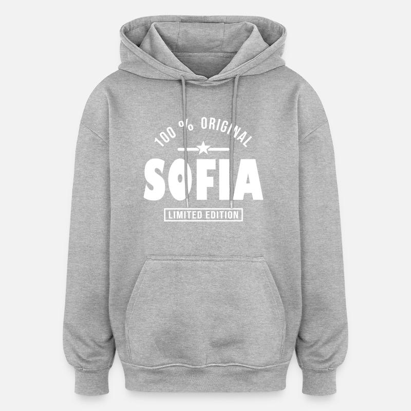 Sofia, Sofia - Oversized Unisex Hoodie - heather grey