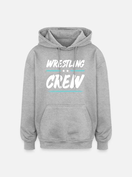 Wrestling Crew - Oversized Unisex Hoodie - heather grey
