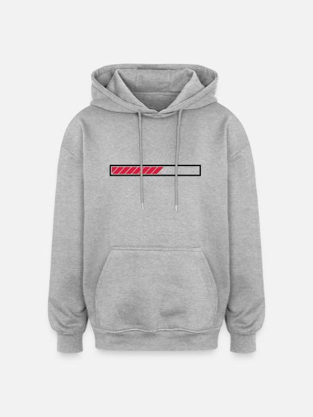 Loading loading bar bar - Oversized Unisex Hoodie - heather grey