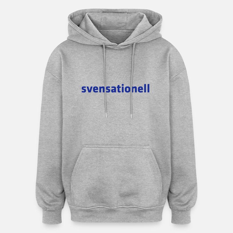 svensationell - Sweat à capuche oversize unisexe - gris chiné