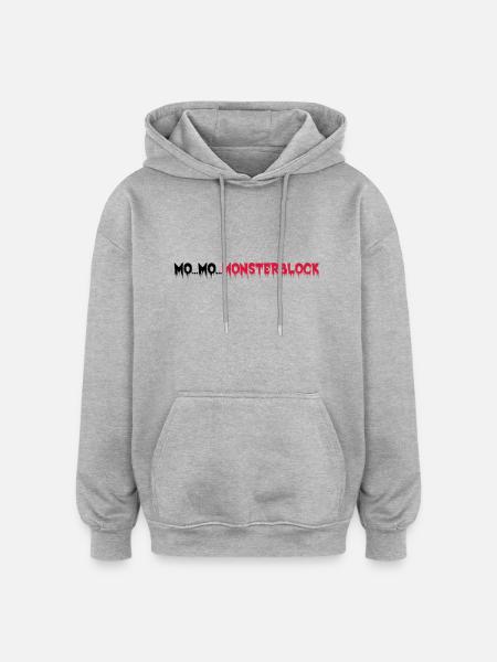 bloc Monster - Sweat à capuche oversize unisexe - gris chiné