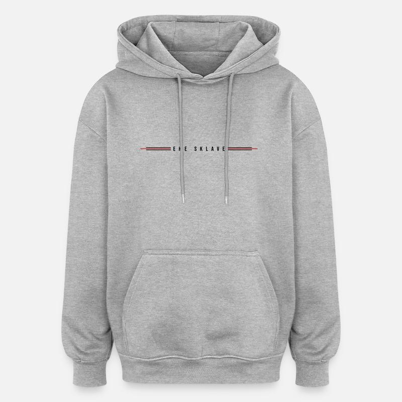 Ehesklave Jga Spruch - Oversized Unisex Hoodie - Grau meliert