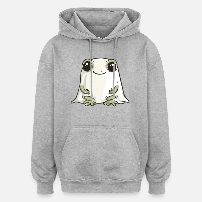 Frosch Halloween Comic Geist - Oversized Unisex Hoodie - Grau meliert