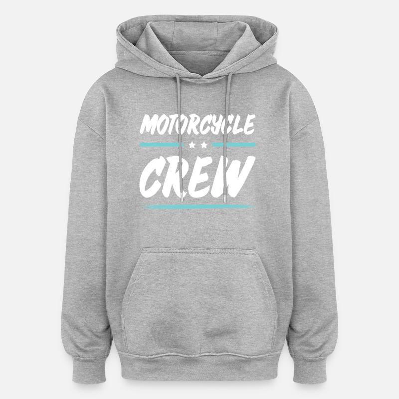 Motorcycle Crew - Oversized Unisex Hoodie - heather grey