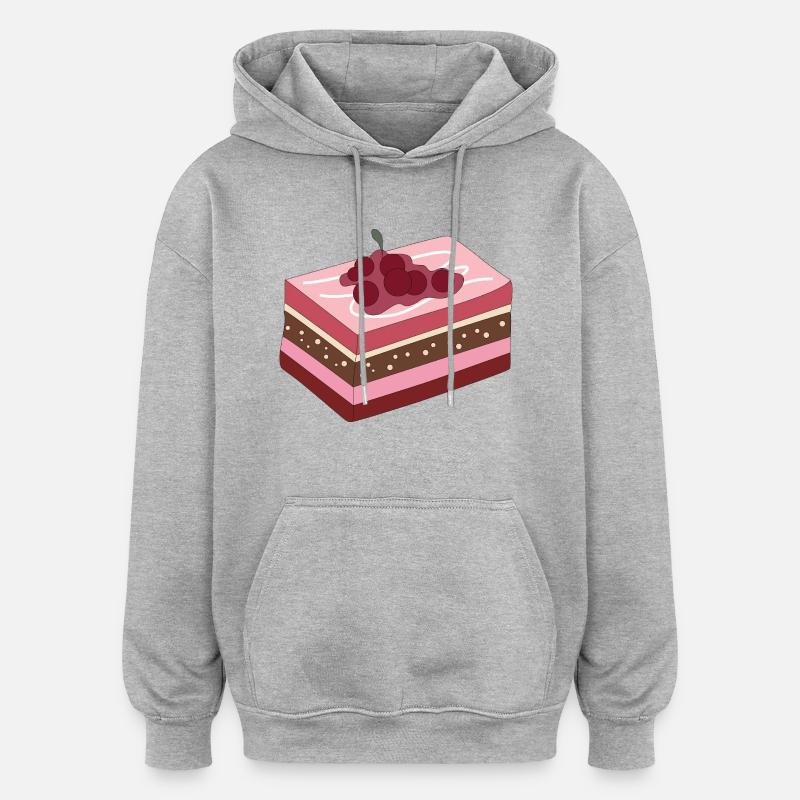 Gâteau aux bonbons - Sweat à capuche oversize unisexe - gris chiné