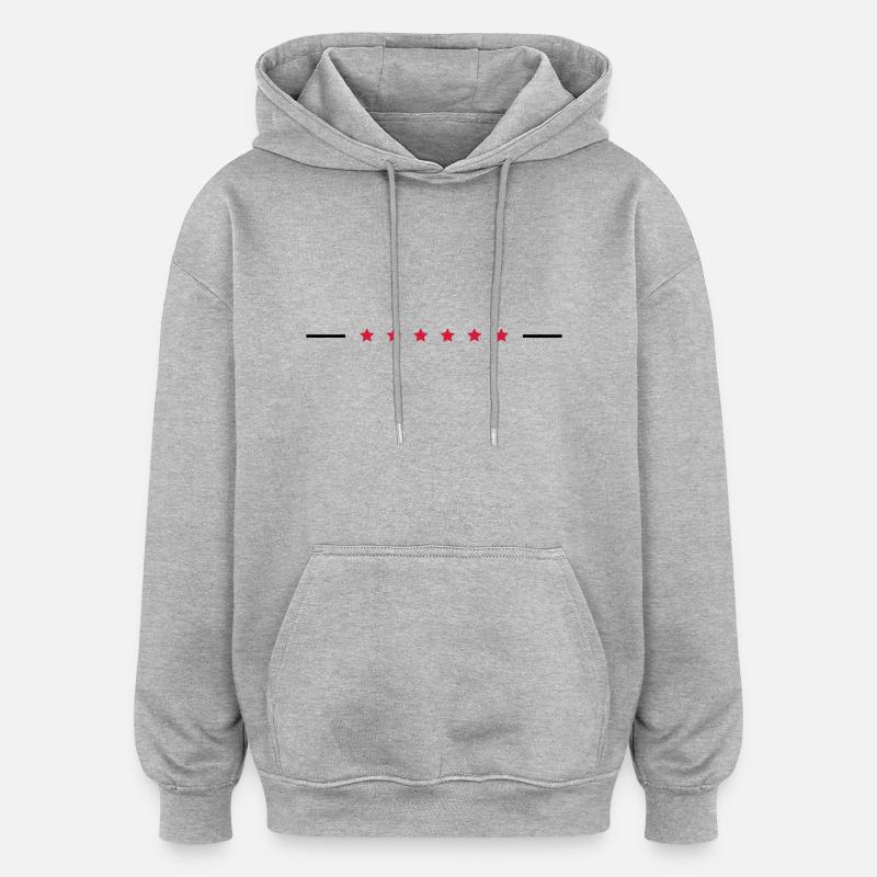 Stars Line - Sweat à capuche oversize unisexe - gris chiné