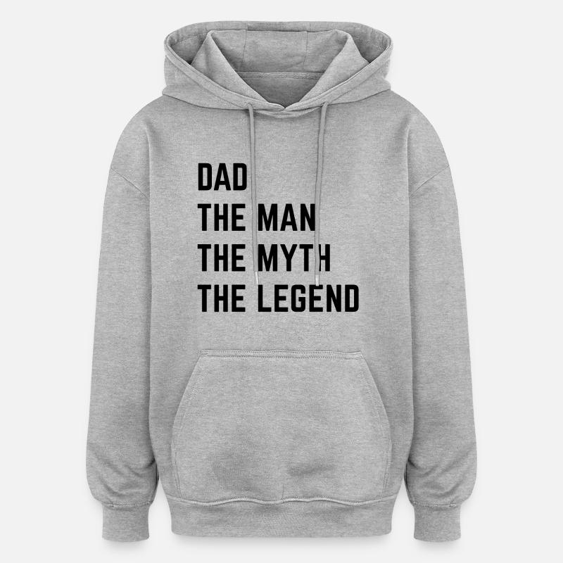 Papa - Sweat à capuche oversize unisexe - gris chiné