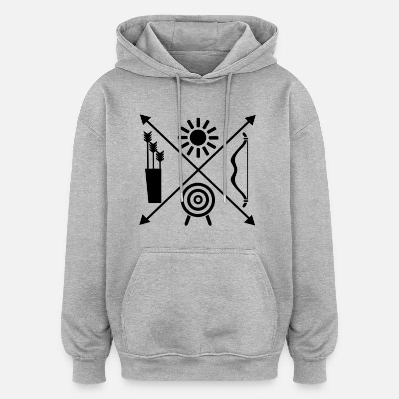 Archery - Oversized Unisex Hoodie - heather grey