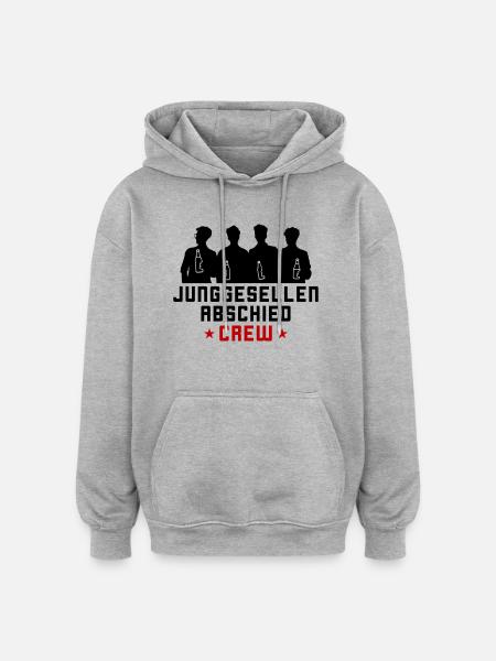Junggesellen Crew Jga - Oversized Unisex Hoodie - Grau meliert