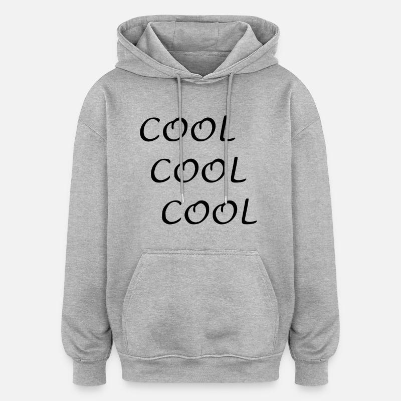 cool - Oversized Unisex Hoodie - Grau meliert