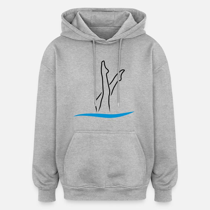 synchronized swimming - Oversized Unisex Hoodie - heather grey