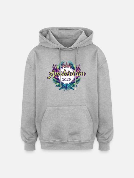 Amsterdam 2025 Team - Oversized Unisex Hoodie - heather grey