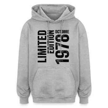 1978  - Oversized Unisex Hoodie - Grau meliert - Vorne - Noah (186cm)