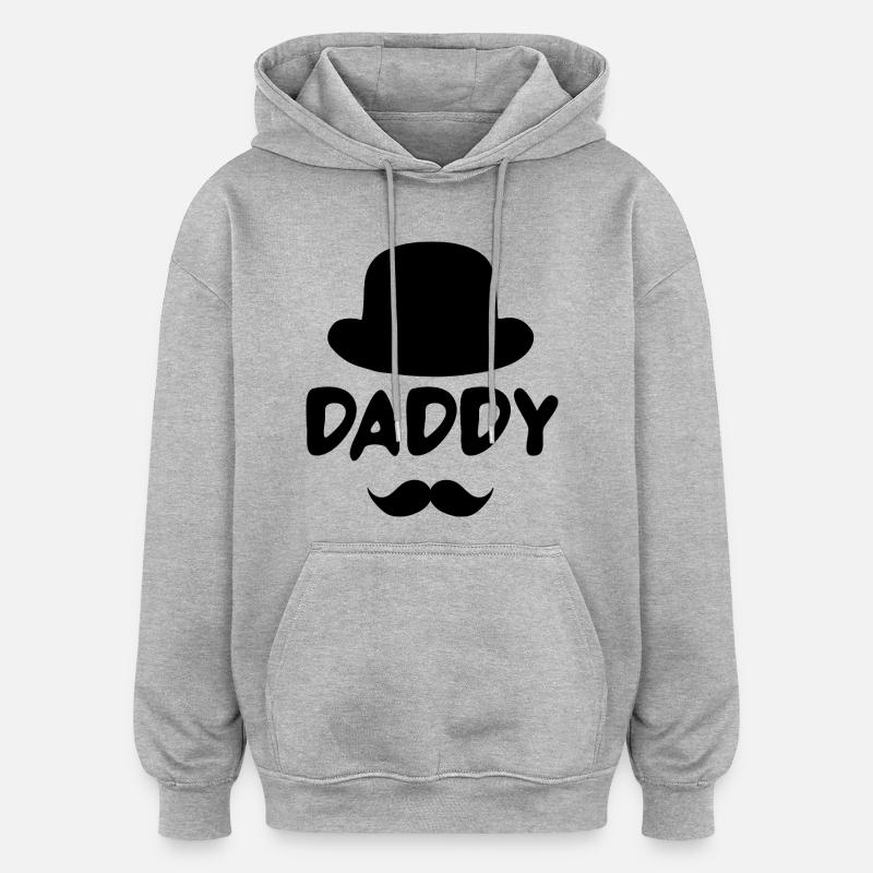 Meilleur Papa - Sweat à capuche oversize unisexe - gris chiné