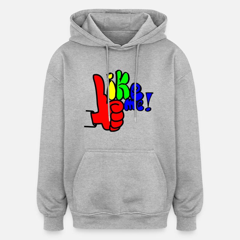 comme moi arc - Sweat à capuche oversize unisexe - gris chiné