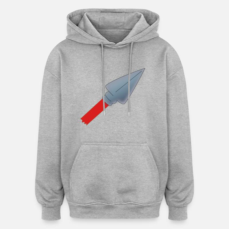 lance - Sweat à capuche oversize unisexe - gris chiné