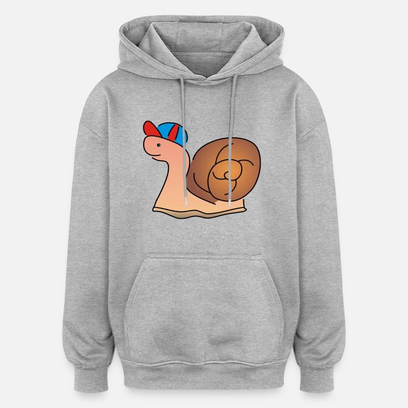 snigel snigel - Oversized luvtröja unisex - gråmelerad