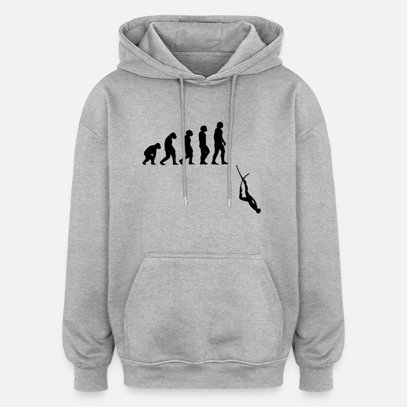 Evolution Apnea Diving - Oversized Unisex Hoodie - heather grey