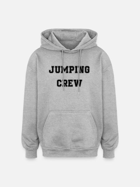 trampoline sauteuse cadeau saut sautant - Sweat à capuche oversize unisexe - gris chiné