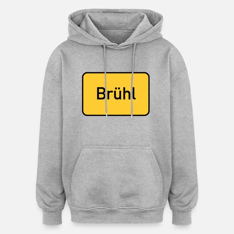 Brühl - Oversized Unisex Hoodie - Grau meliert
