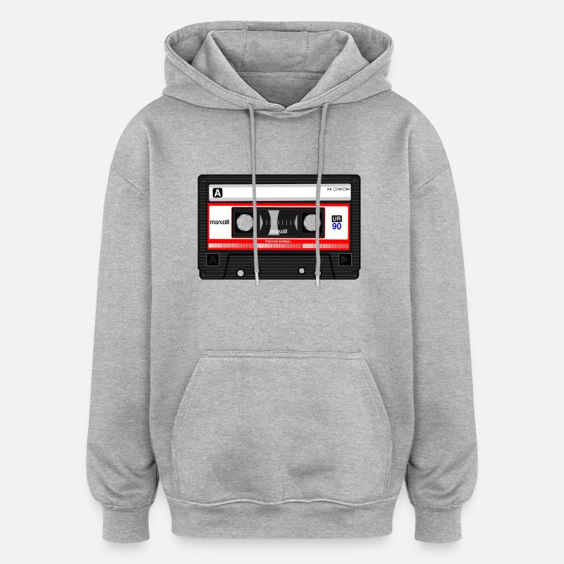 cassette - Sweat à capuche oversize unisexe - gris chiné