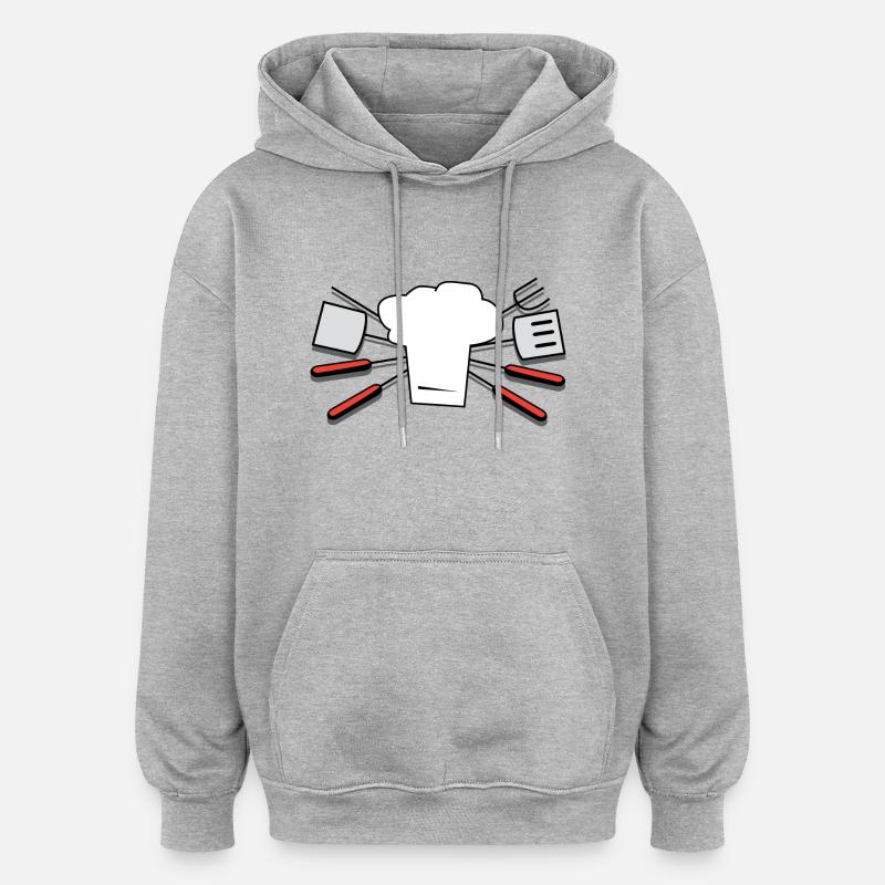 couverts vaisselle flatware silverware cutlery84 - Sweat à capuche oversize unisexe - gris chiné