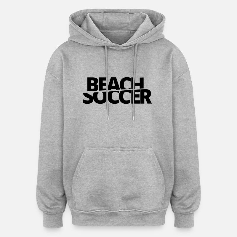 BEACH SOCCER Store Logo - Sweat à capuche oversize unisexe - gris chiné