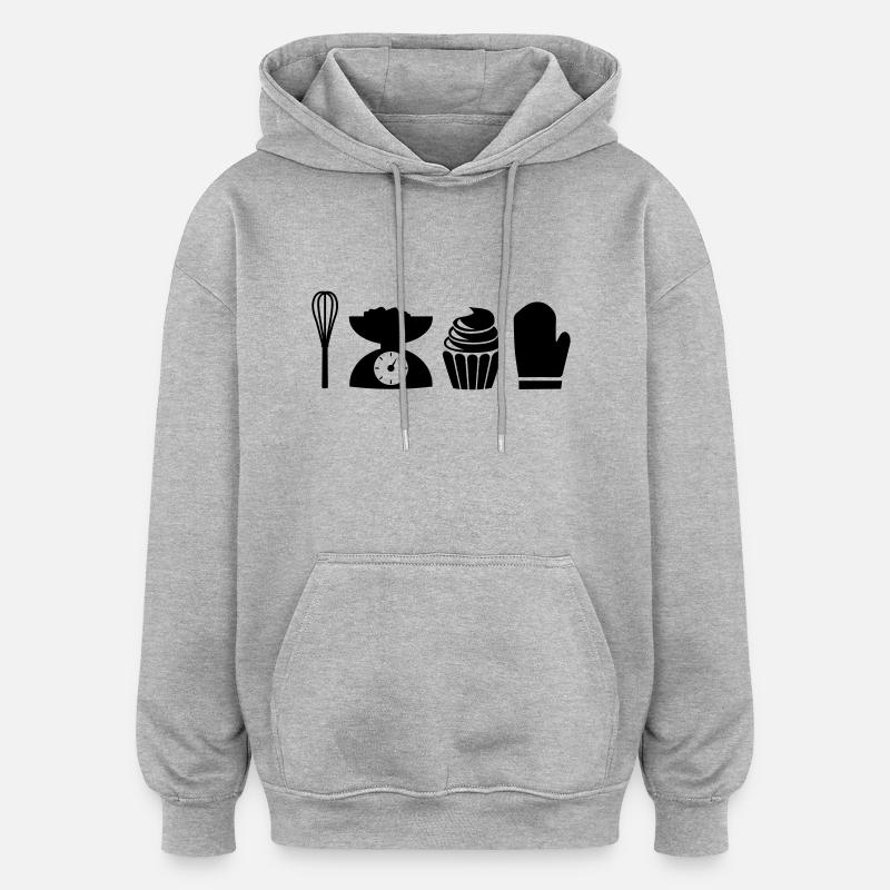 iconbaking - Oversized Unisex Hoodie - heather grey