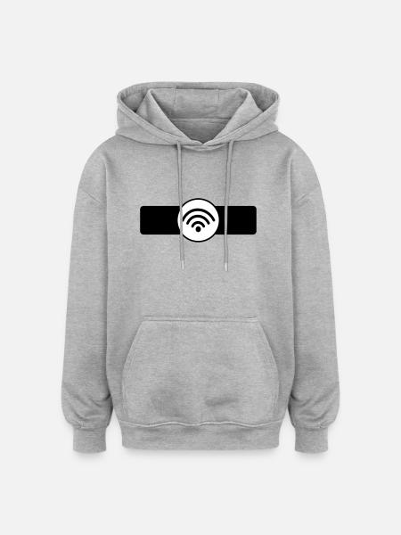 Wifi - Oversized Unisex Hoodie - heather grey