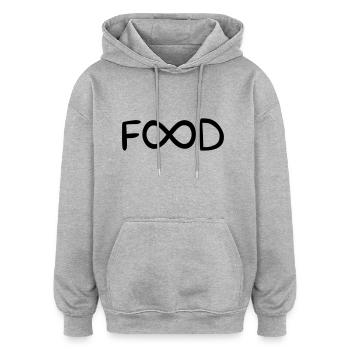 ENDLESS FOOD - Oversized Unisex Hoodie - heather grey - Front - Noah (186cm)