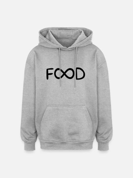 ENDLESS FOOD - Oversized Unisex Hoodie - heather grey